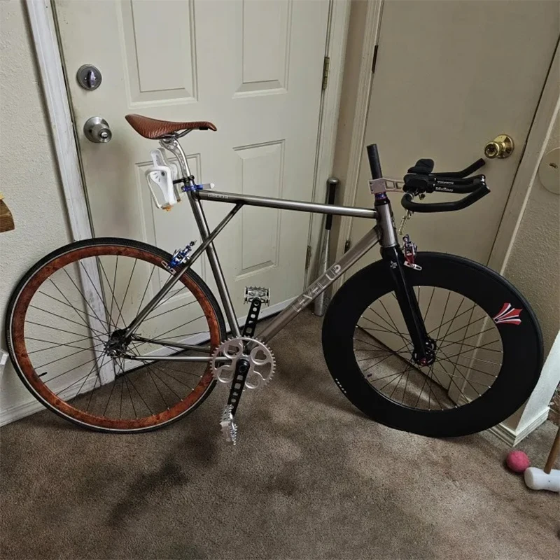 Fixed Gear Bike Frame CR-MO 4130 Material Carbon Fiber Front Fork