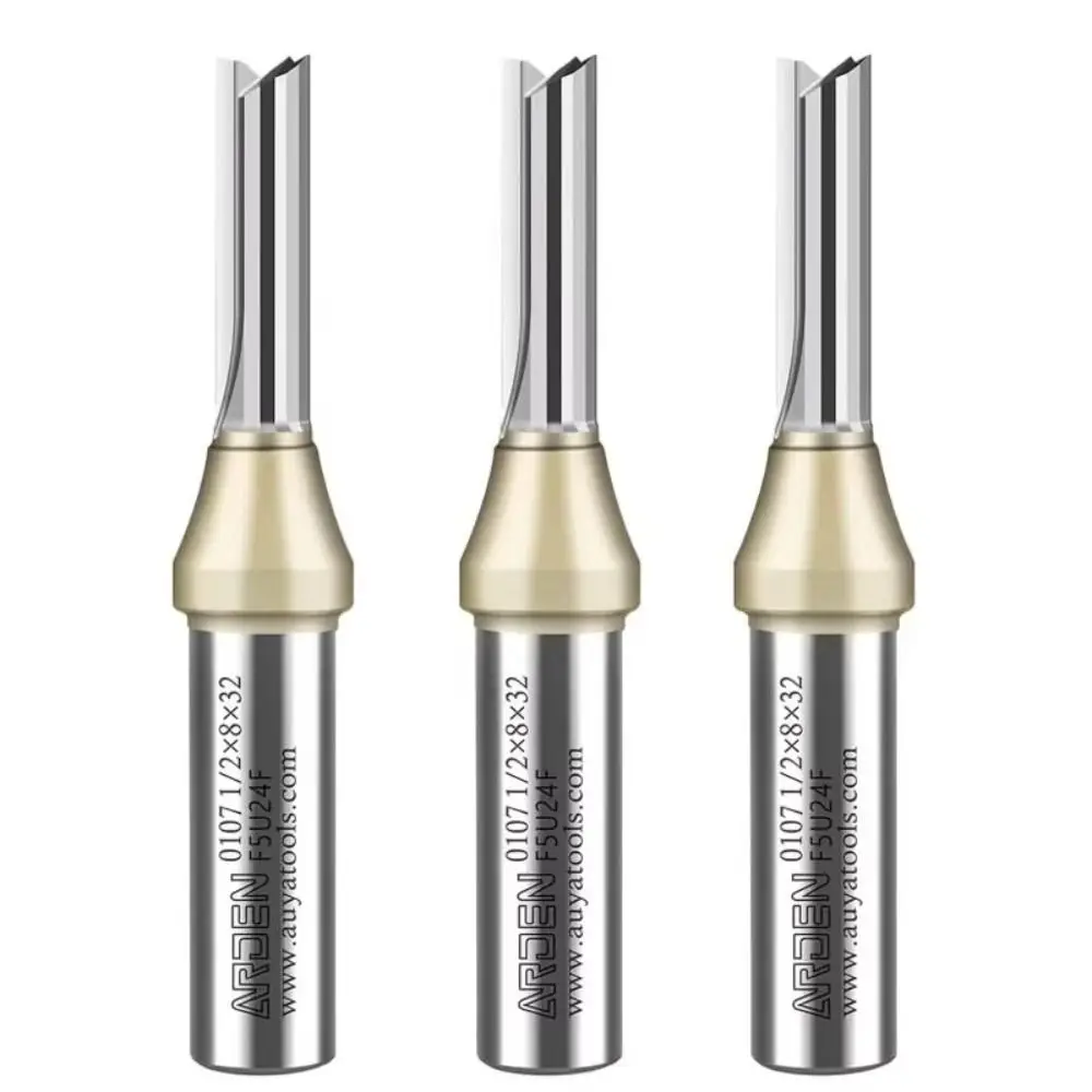 Wood Milling Cutter Carbide Straight Slot Milling Cutter 1/2 Shank 2 Flute End Mill Straight End Mill Woodworking