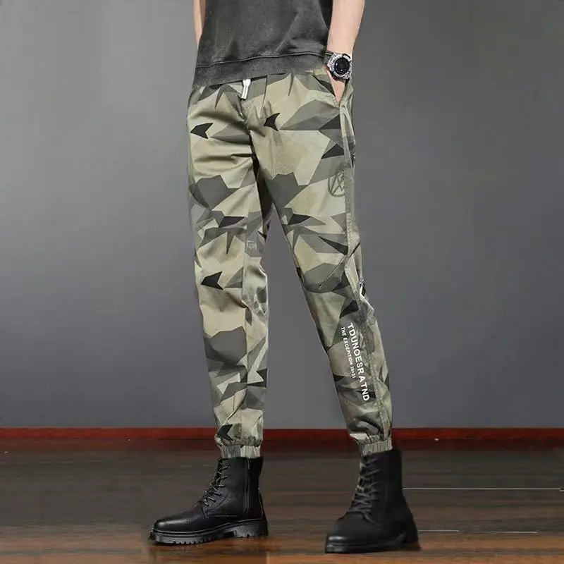 Military Tactical Camouflage Men Pants Handsome Y2K Streetwear Joggers Summer Thin Quick Dry Patalon Radish Harem Punk Hip Hop