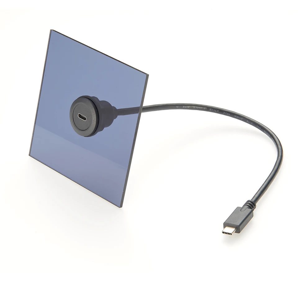 USB C Converter Extension Cable Type C Male to Female Cable USB C Round Panel Mount Cable USB 3.1 Type c Extension Cable