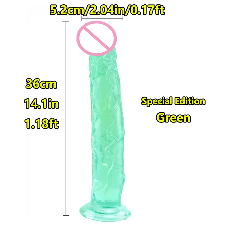 Realistic Soft Jelly Dildo With Suction Cup For Anal Play_voghion.com
