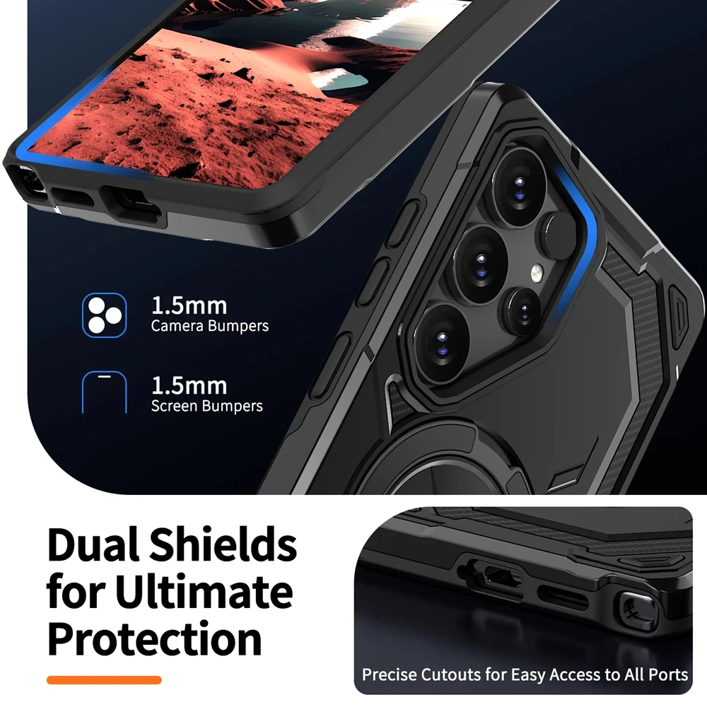 Magnetic Sagsafe Armor Case with Wireless Charging Capability