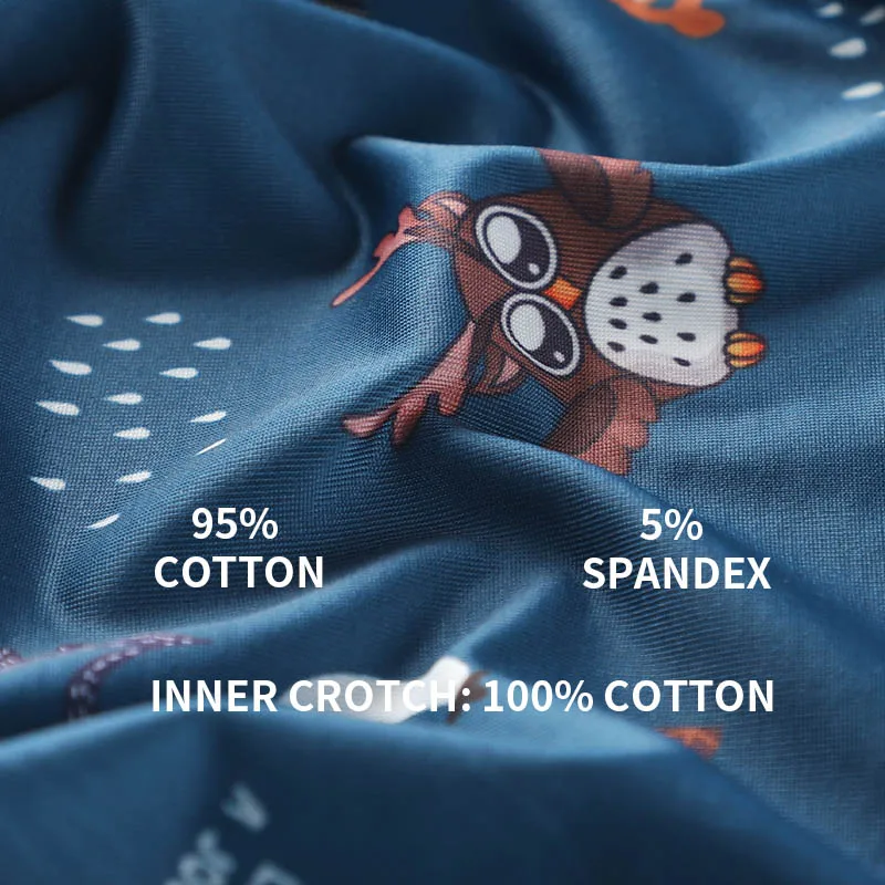 4Pcs Sexy Man Underwear Boxer Shorts Cotton Homme Animal Print Men Boxershorts Underpants Lingerie Male Panties Plus Size L-3XL