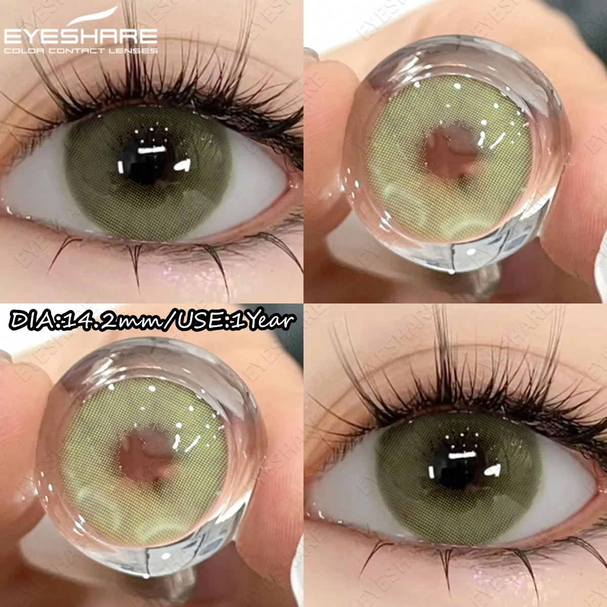 EYESHARE 1Pair Natural Contact Colored Lenses For Eyes Gray Eyes Makeup Lens Bronw Pupils Beauty Makeup Lenses Blue Contact