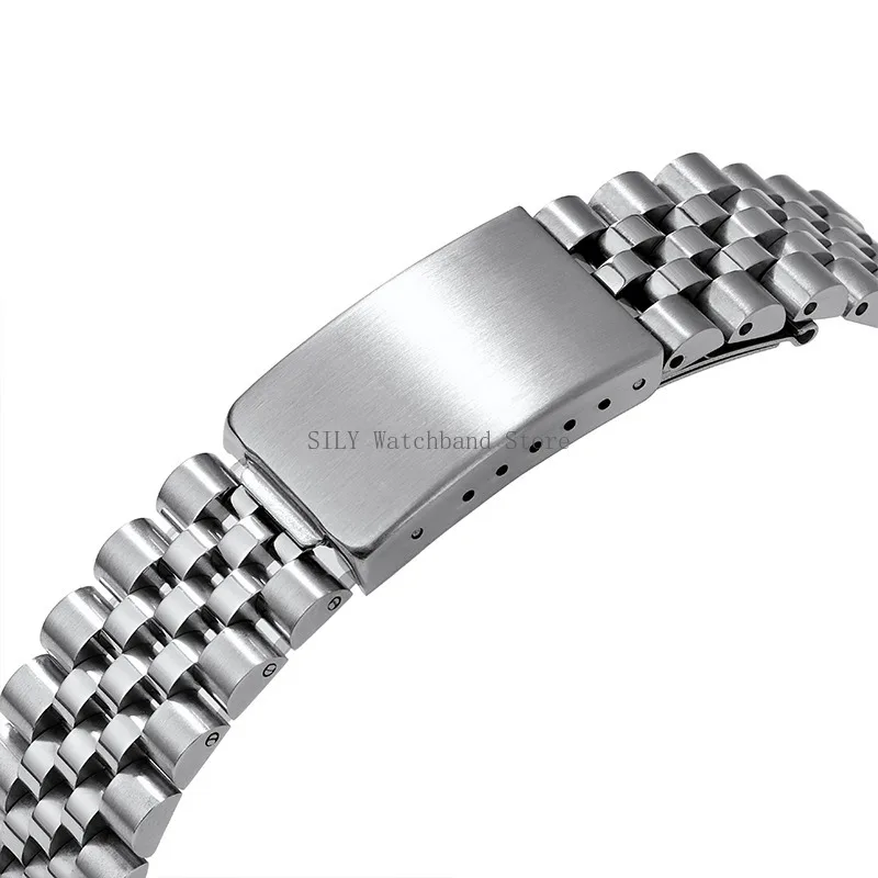 Solid Stainless Steel Curve End Watch Band - Sport Wristbelt Business Bracelet