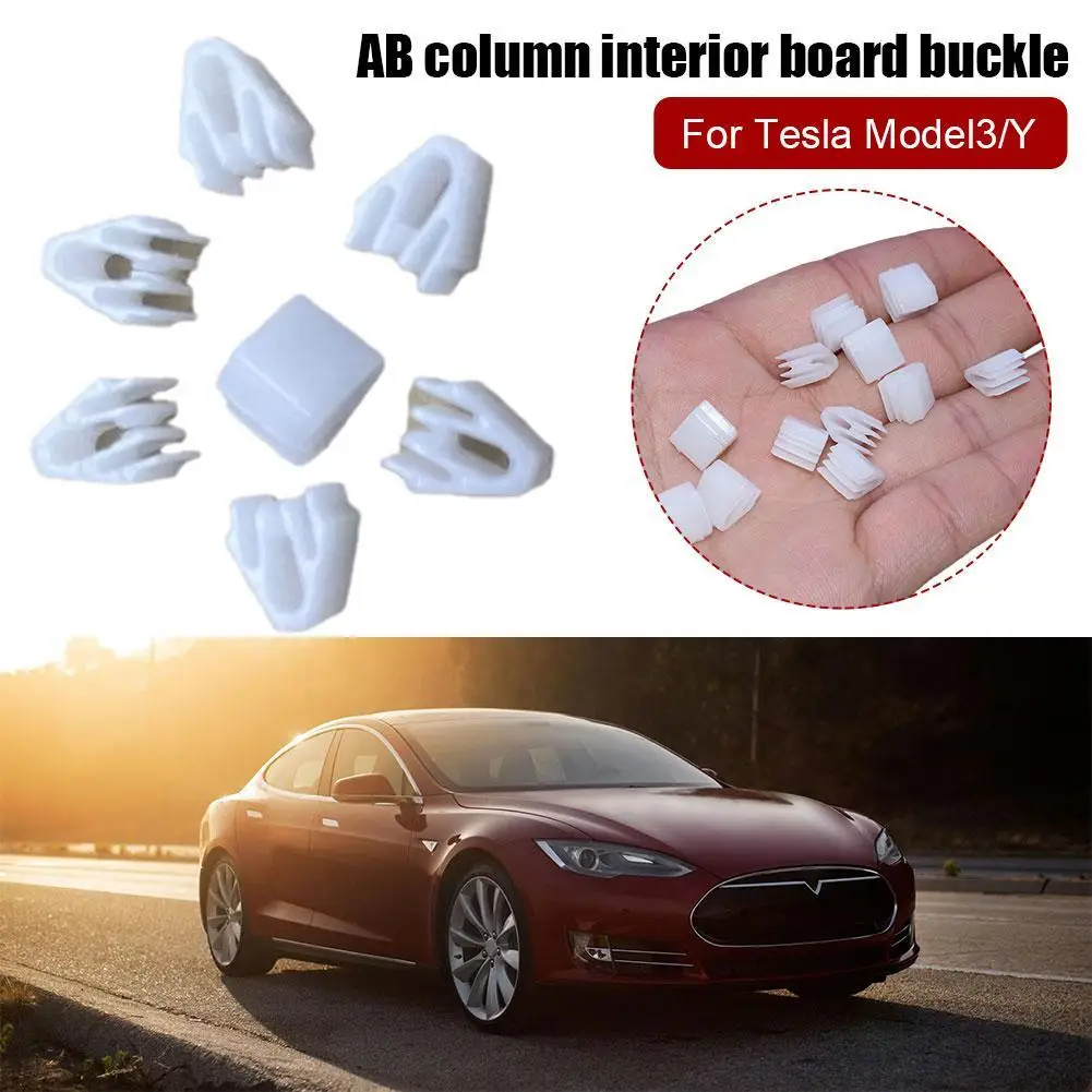 

For Tesla Model3 ModelY AB Column Upholstery Plate Front And Rear Threshold Trim Plate Fixing Clamp Clamp Buckle Plastic Clip