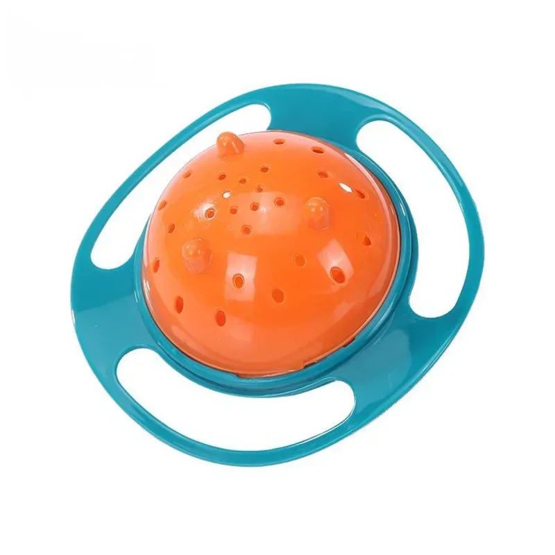 Rotary Feeding Bowl Practical Tableware Kids Universal Gyro Bowl 360 Rotate Spill-Proof Design Children Rotary Balance Solid Feeding Dishes Plate