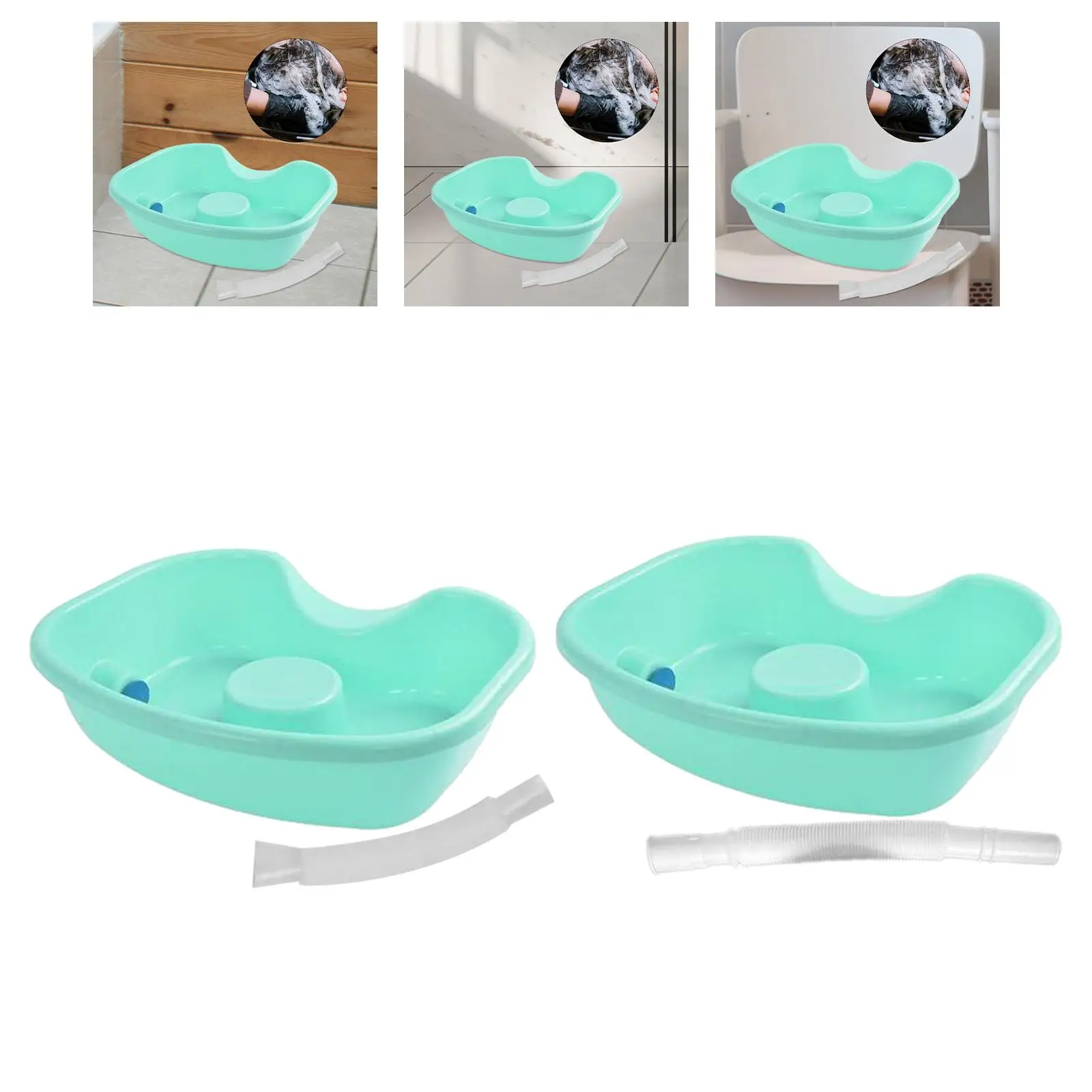 Shampoo Bowl Lightweight Bathroom Accessories Hair Wash Tub Hair Washing Basin for Home Bedside Bedridden Handicapped Seniors