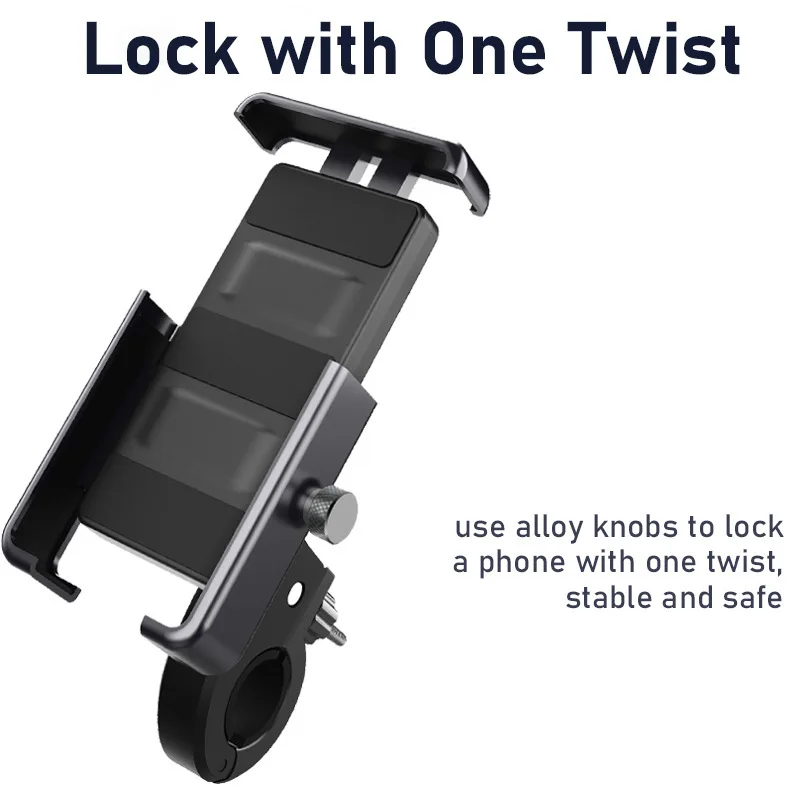 

Bicycle Mobile Phone Holder Aluminum Alloy Electric Vehicle Motorcycle 360° Rotating Cycling Mobile Phone Holder