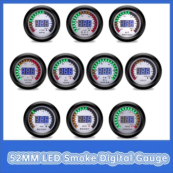 2-in-1 LED Smoke Face Digital Gauge 52mm 1