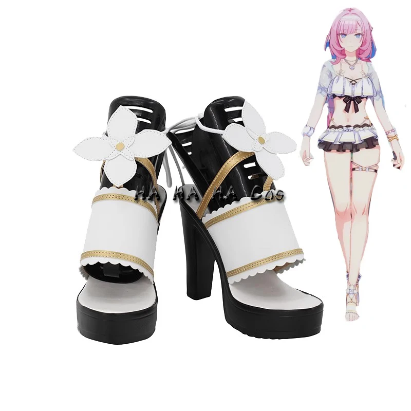 

Honkai Impact 3 Star Rail Elysia Game Cosplay Shoes Boots Elysia Halloween Women High Heels Shoes Cosplay Accessory Custom-made