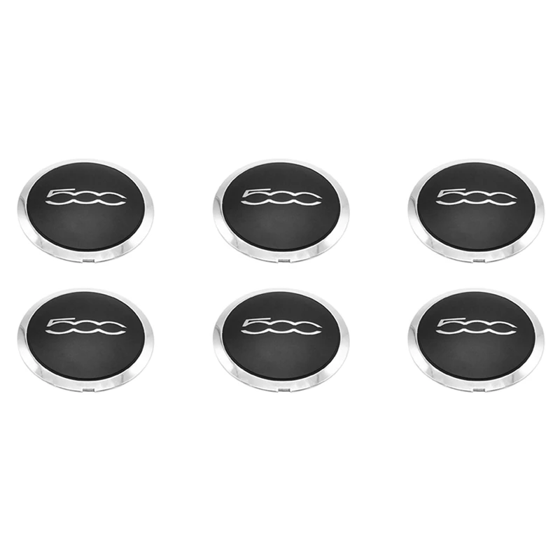 

6Pcs 133Mm Hubcap For Fiat 500 Wheels Centre Hub Caps 68078419AC 68078421AC Dust Cover 51884863 Silver