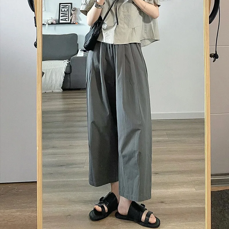 Maternity Pants Spring Summer Thin Casual Wide-Legged Large Size Work Bottoming