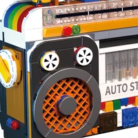 554PCS Color Radio Model Building Blocks Retro Small Home Appliances Assembly Bricks DIY Toys Decoration Children Holiday Gift 2