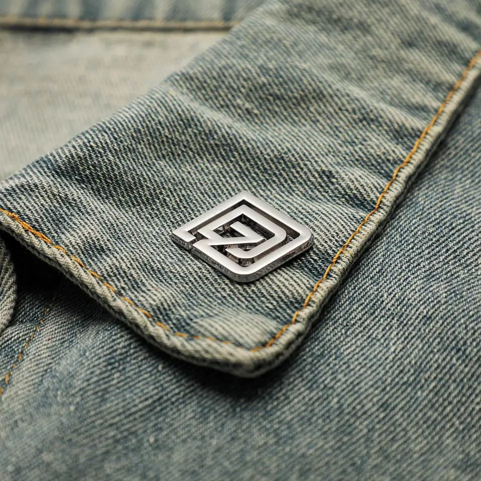 Brooch Metal Lapel Pin Silver Nameplate Free Design Clothing Badge
