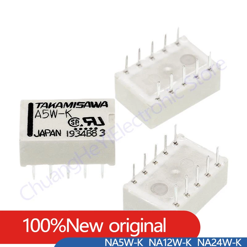 

10PCS/LOT Original New Relay A5W-K A12W-K A24W-K 5VDC 12VDC 24VDC Signal Relay 1A 10 Pins