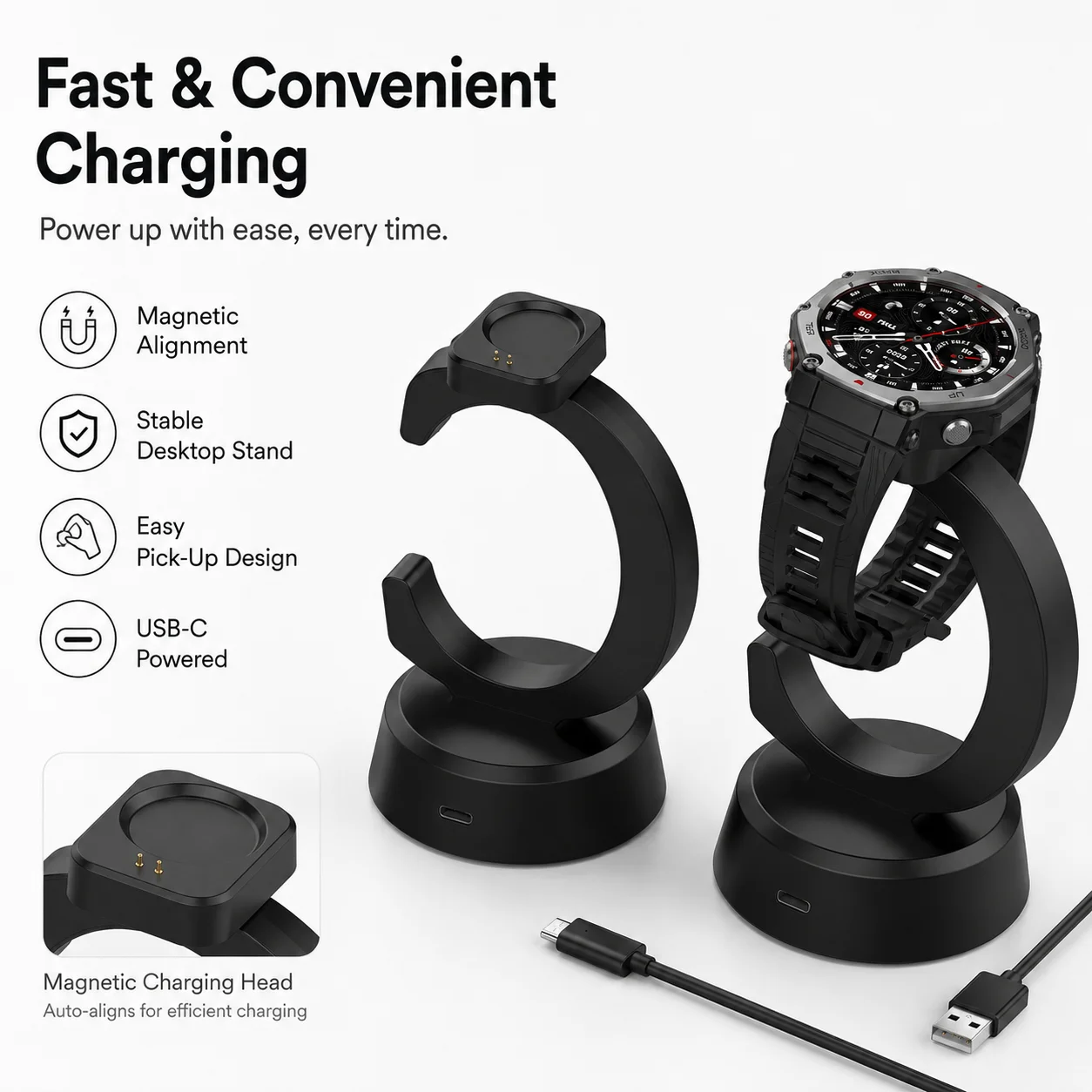Premium Magnetic Charging Stand with USB-C