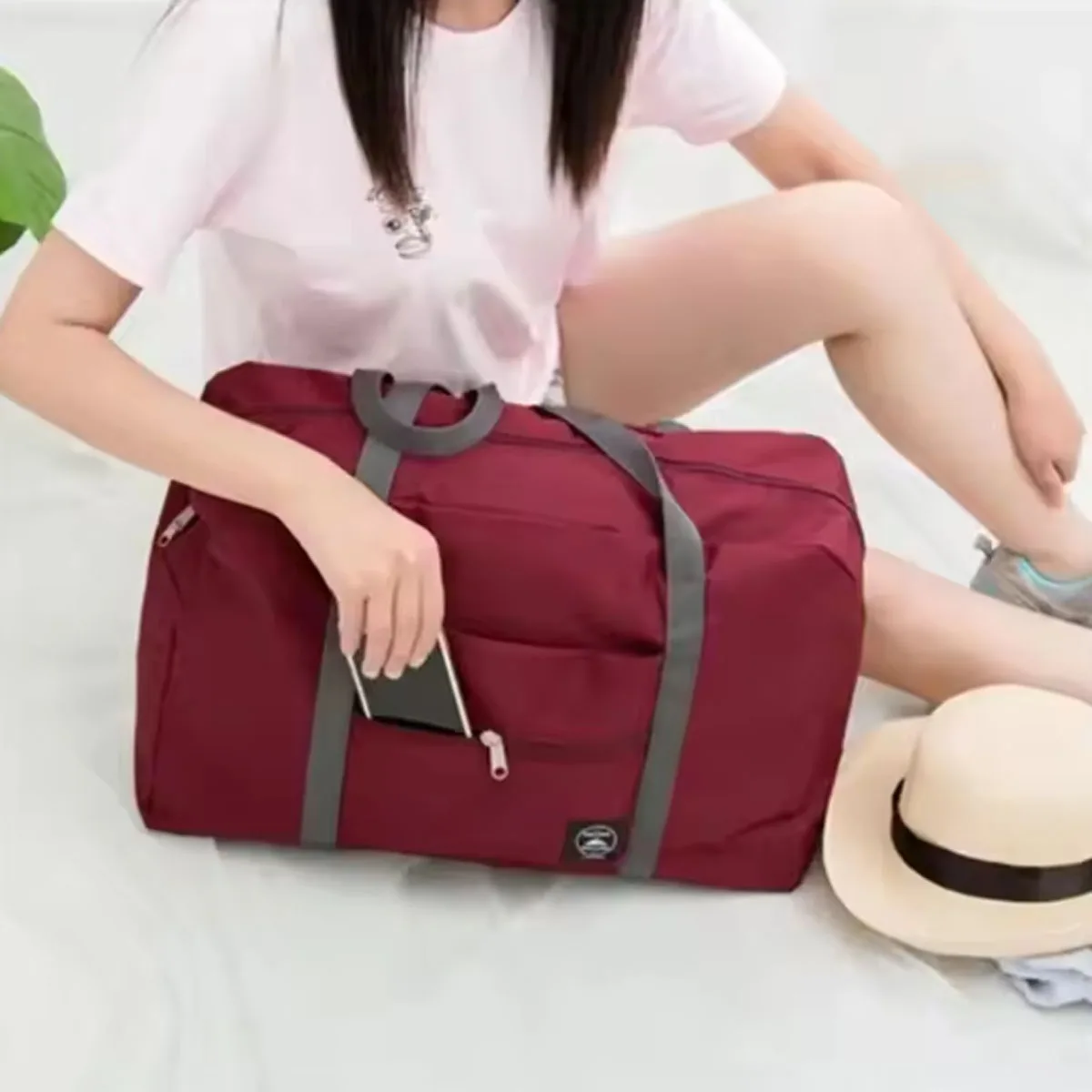 1pc-Luggage Bag Large Capacity Shoulder Bag Womens Waterproof