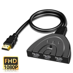 Ultra HD 3 - Port HDMI Video Switcher Hub (1080P 1 Pcs)