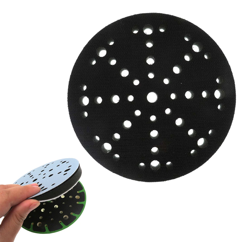 1pc Brand New Interface Pad Soft Sponge 150mm/6inch sander pad with 48holes Black Total: 12mm For Sander Backing Pads Buffer images - 6