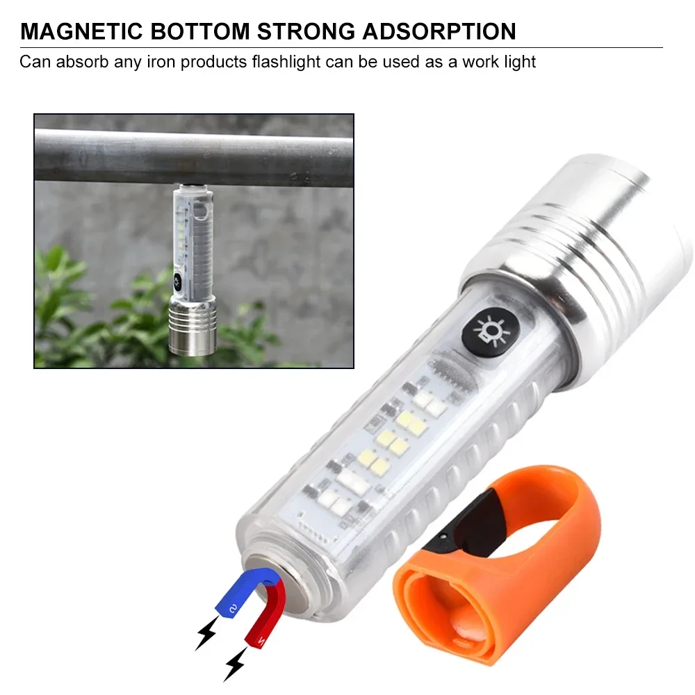 S21PRO 1000m Long White Flashlight Work Lamp IPX4 Waterproof 20h Lantern Built-in Battery Type-C Charing Camping Torch