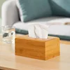 Wooden Tissue Box Modern Minimalist Design Tissue Box Holder Wood Tissue Case for Hotel Restaurant Hotel Office Easy-Refill 1
