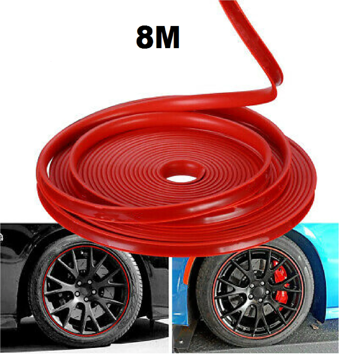 8m Car Wheel Rim Protector Decoretion Strip Tire Protect Guard Line Rim