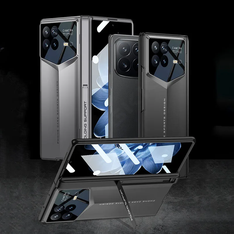 Magnetic Stand Hinge Outer Glass Case For Xiaomi Mix Fold 4 Luxury Plating All-i