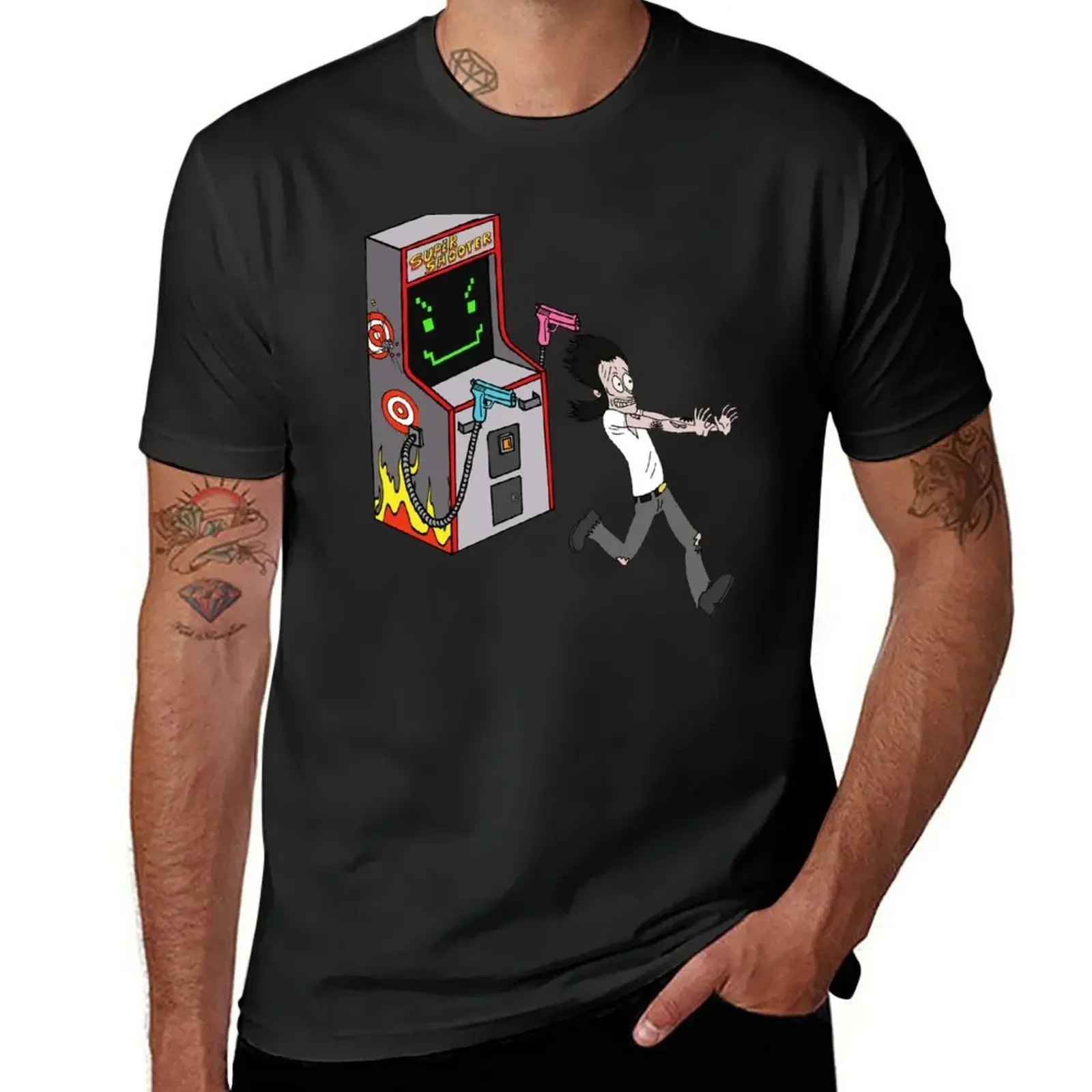 

Super Shooter T-Shirt summer clothes plus size tops plus sizes Men's t-shirt