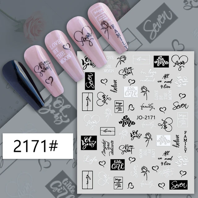 Black & White Louis - Nail Art Sticker — Glitz Accessories & Such.