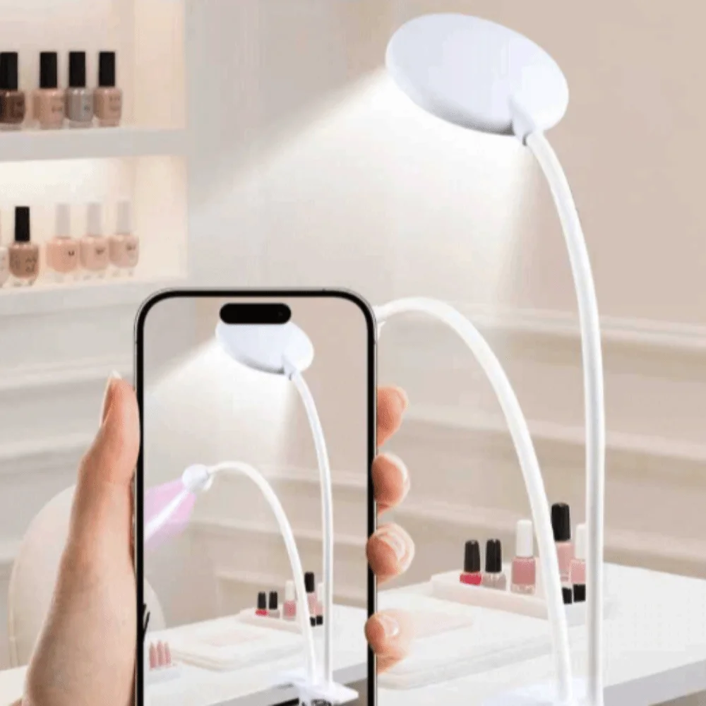 Double-head LED Table Lamp Nightlight USB Clip Lamp Gooseneck Nail Lamp Flexible Dormitory Lamp UV Curable Violet Lamp