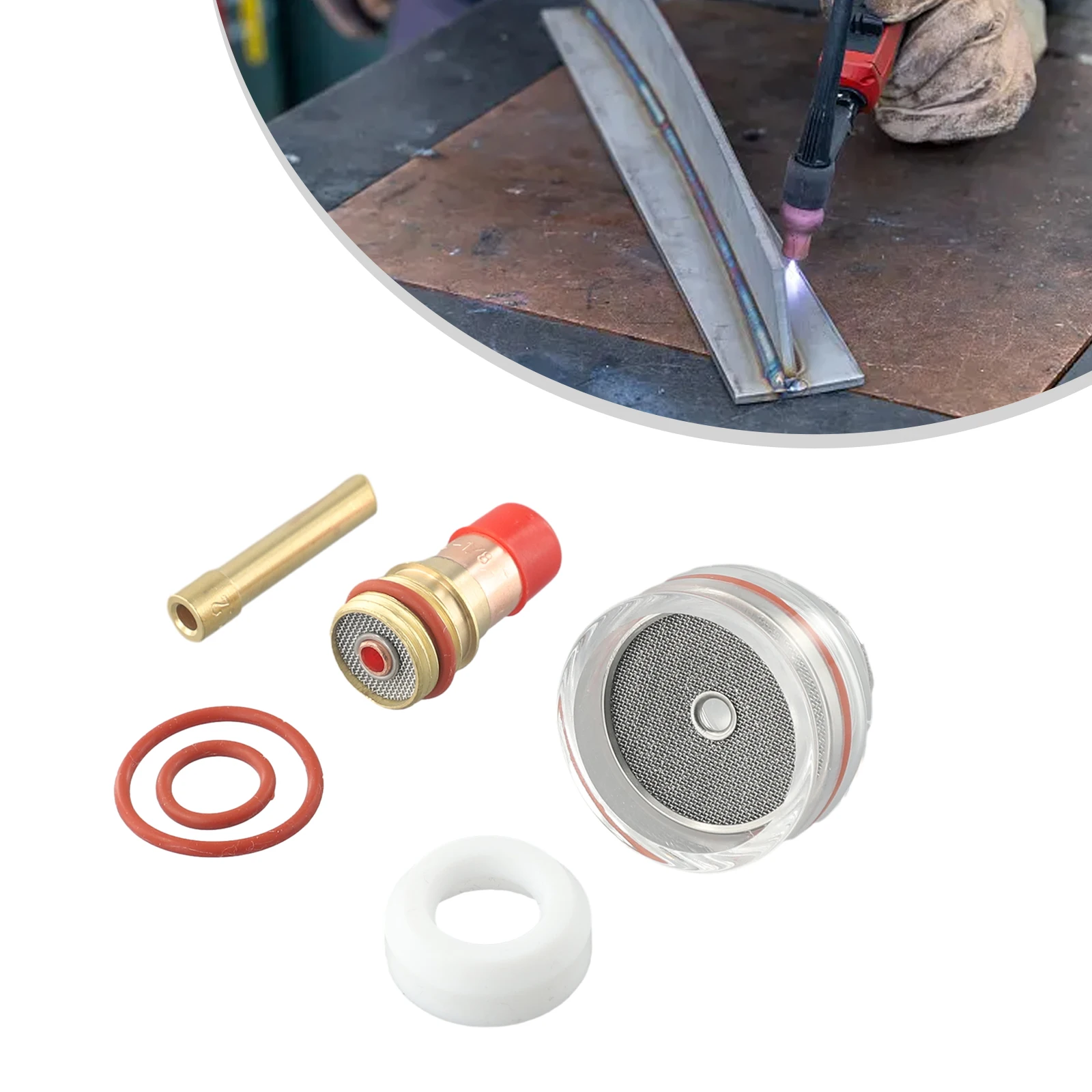 

Seamless Welding Experience TIG WP Welding Torch Kit with Transparent Glass Cup Copper Collet Body for Flawless Welding Results