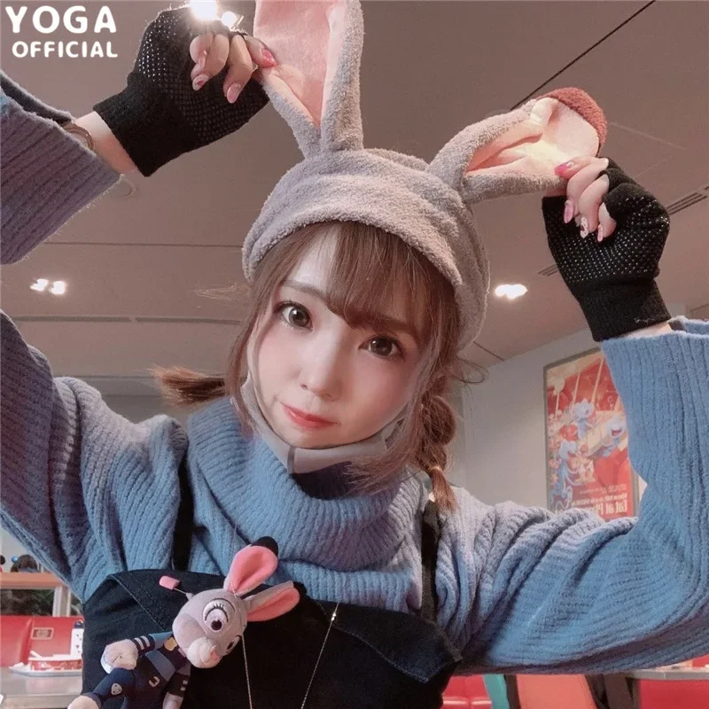 Disney Zootopia Judy Nick Wash Face Hair Holder Hairbands Soft Animal Ears Headband Women Girls Turban Fashion Hair Accessories animal ears headband