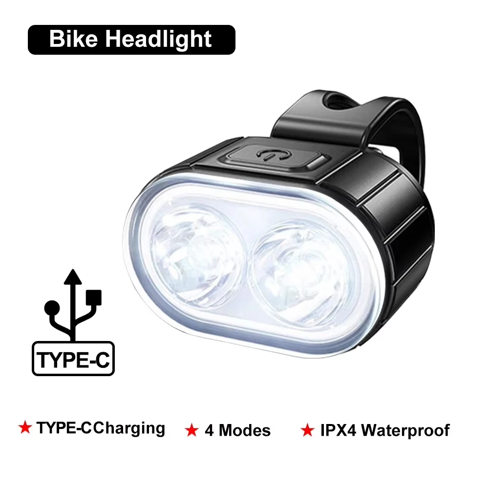 Rechargeable LED Bike Light Set - Front & Rear Bicycle Illumination System