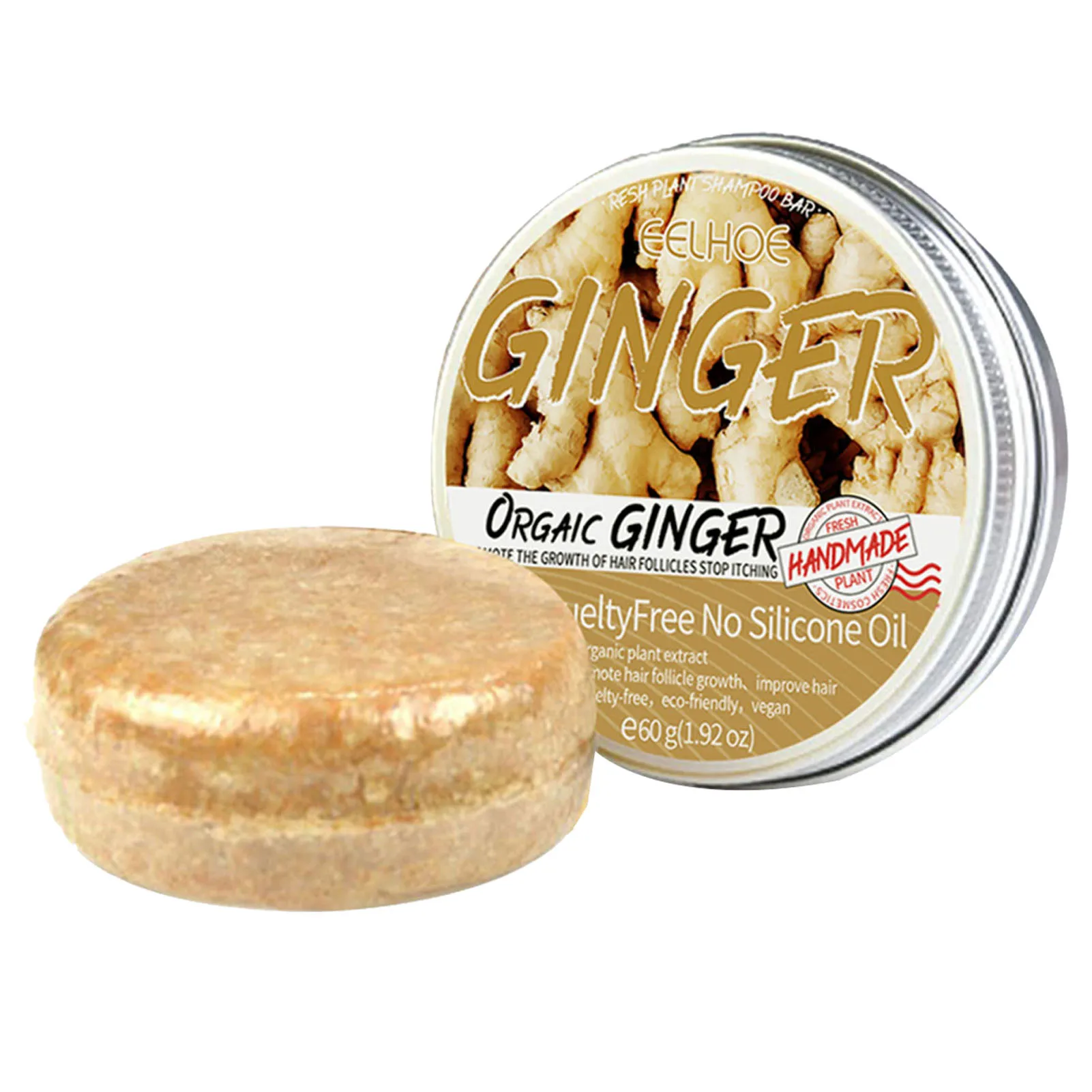 Gengibre shampoo sabão gengibre cabelo rebrota shampoo barra de cabelo