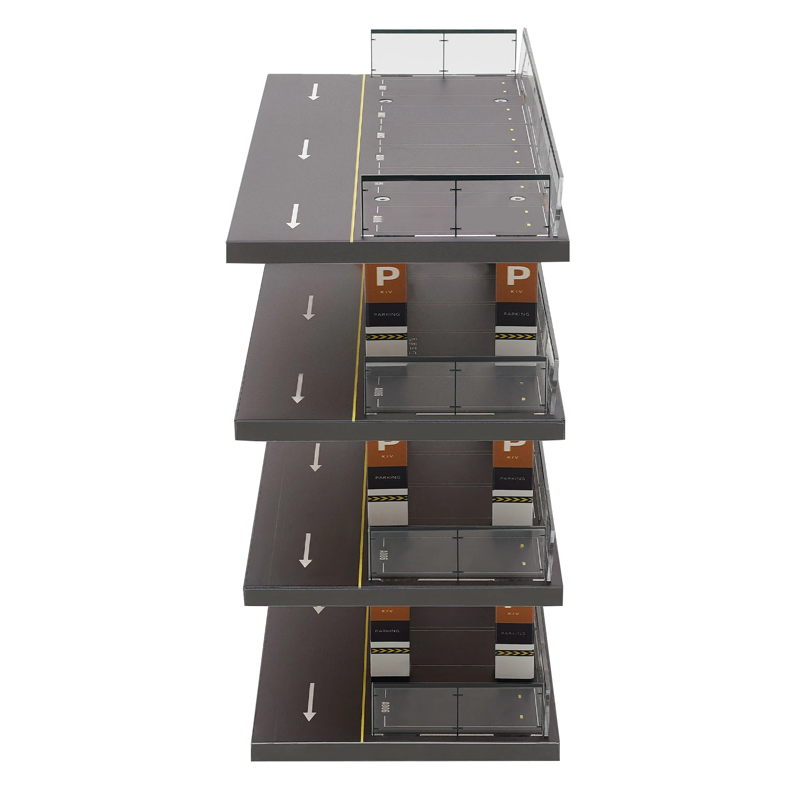 1:64 Car Diorama Parking Lot Car Model Collection Display Cabinet Stand 4 Tier 24 Display Slots 4