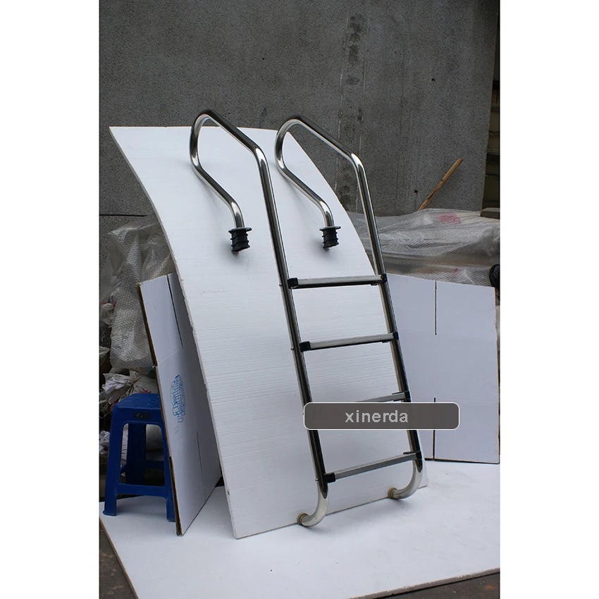 180cm Height 4 Step Ladder 304 Stainless Steel In-Ground Swimming Pool Equipment Anti Skid Suit for 1.4-1.6m Depth SF-415 | Спорт и