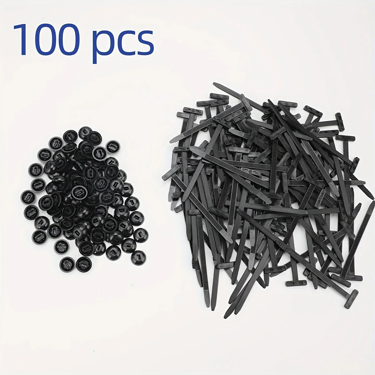 100 Fibbie Universali In Nylon Per Fascette Fermacavi - Foto 6