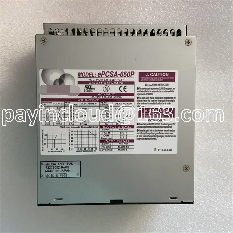 

EPCSA-650P EPCSA-650P-E2S для большой мощности 650 Вт Eps12v источник питания постоянного тока, Входное напряжение: 85-264 В переменного тока, выходное напряжение: ATX