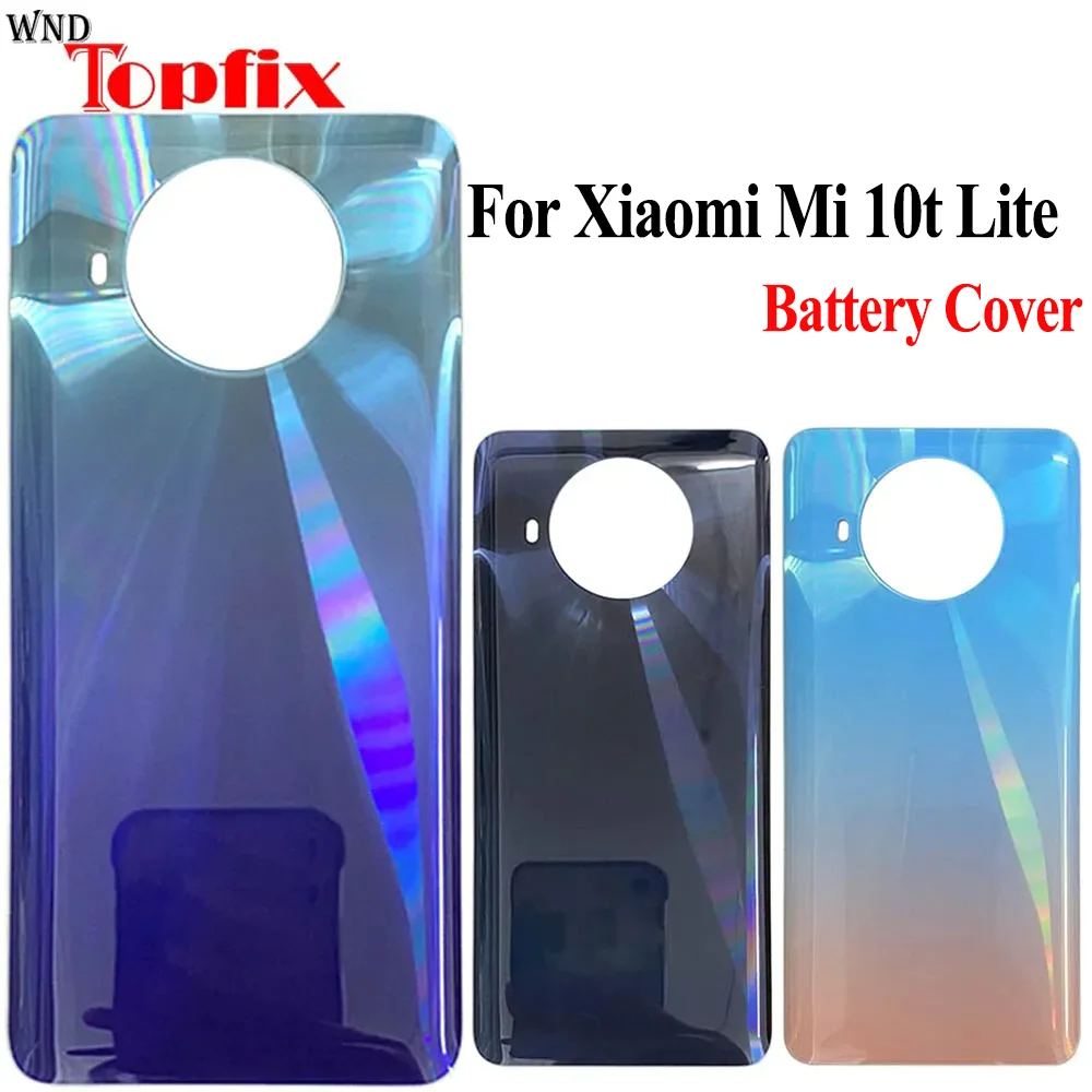 

Новинка, Задняя стеклянная панель для Xiaomi Mi 10T Lite, задняя крышка батарейного отсека для 10T Lite, задняя крышка с клеем