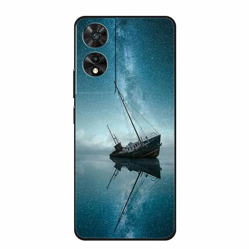 Black Geometric Silicone TPU Phone Case - Soft Back Cover Shield