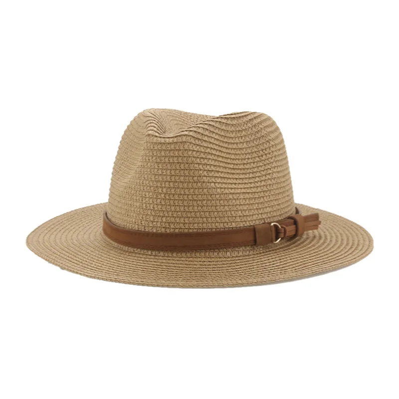 

sun hats wide brim sun protective casual vintage outdoor beach straw hats women men band belt buckle classic summer women hats