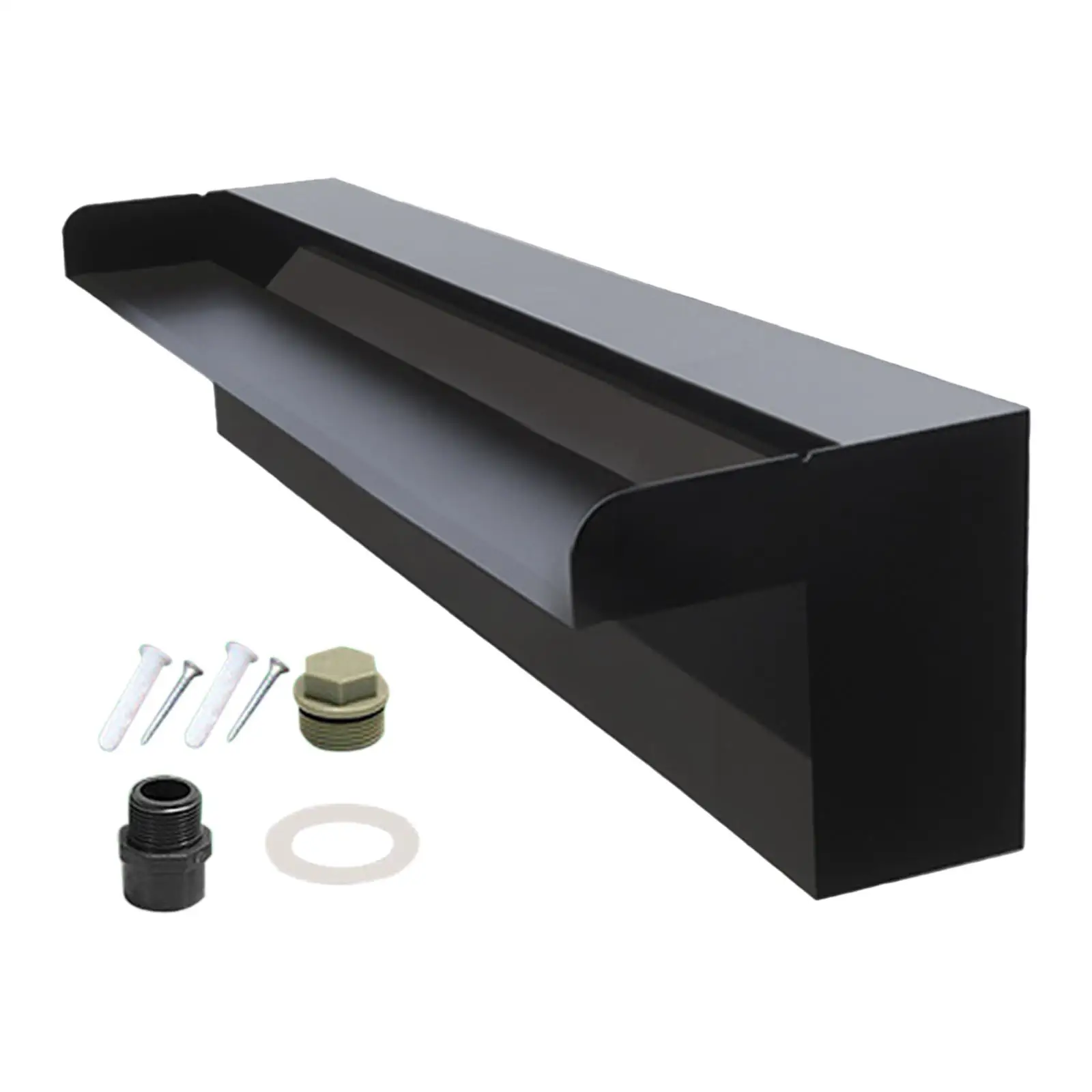 Waterfall Spillway Pool Fountain Water Feature Spillway Stainless Steel for SPA Wall Mount, Backyard, Hot Spring