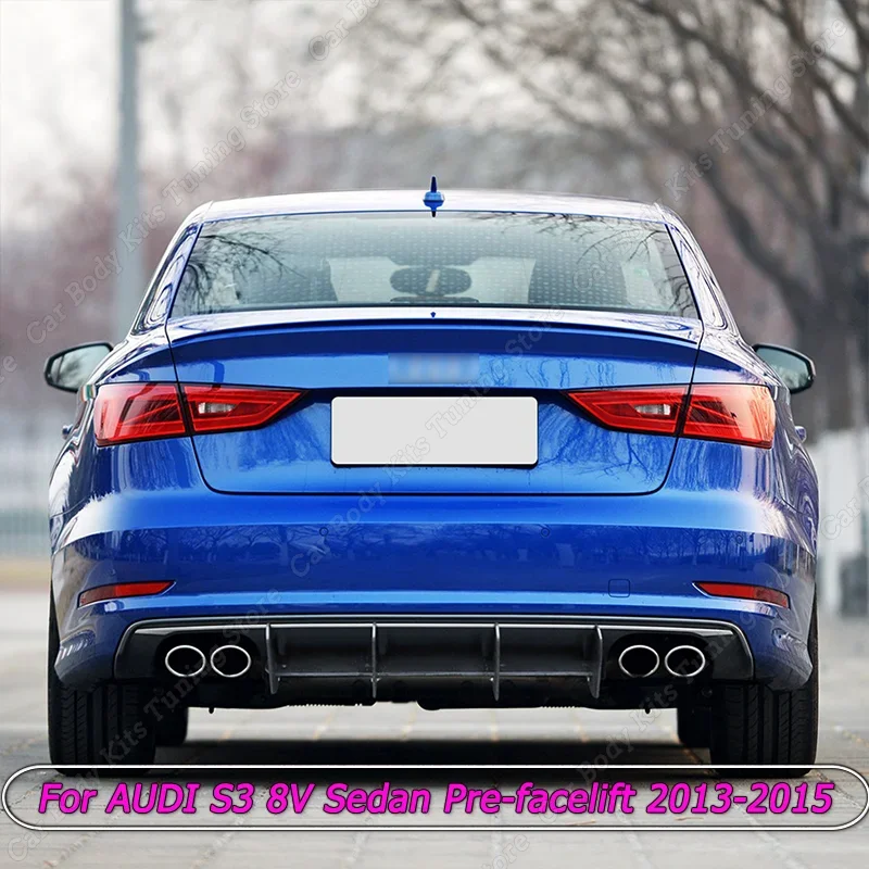 

Диффузор для заднего бампера автомобиля AUDI S3 8V Sedan Pre-facelift 2013-2015, аксессуары для заднего бампера
