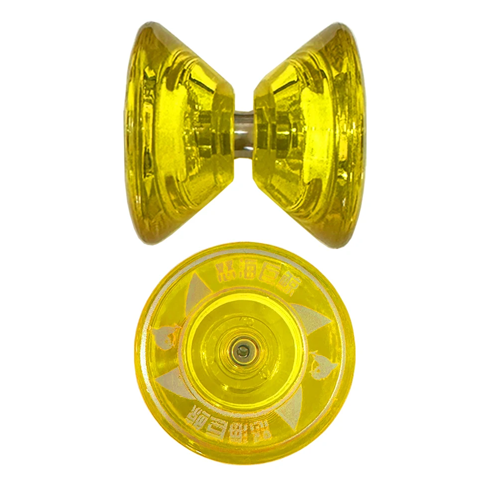 professional Unresponsive PC yoyo ball over cost performance hot semi-transparent yo-yo Side bearing children classic toys