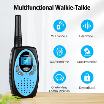 AWANFI Walkie Talkies Rechargeable 3 Pack for Kids Adults, 2 Way Radios with 1200 mAh Li-ion Battery, 22 Channels for Outdoor 3