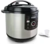 12 Quart Digital Pressure Cooker with 15 Preset Options and Glass Lid, Silver 4