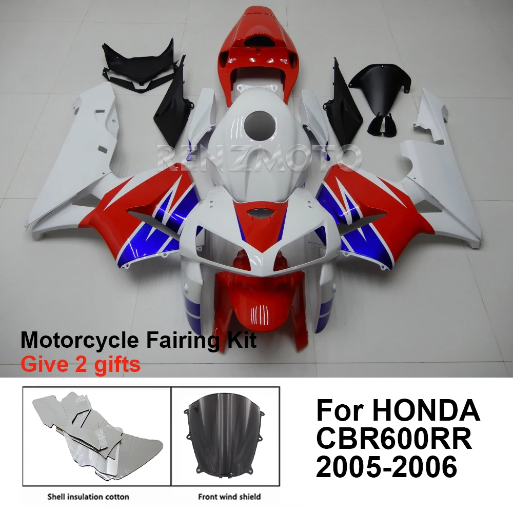 

4Motorcycle Fairing Set Body Kit Plastic For HONDA CBR600 RR CBR600RR 2005-2006 Accessories Injection Bodywork H0605-114A