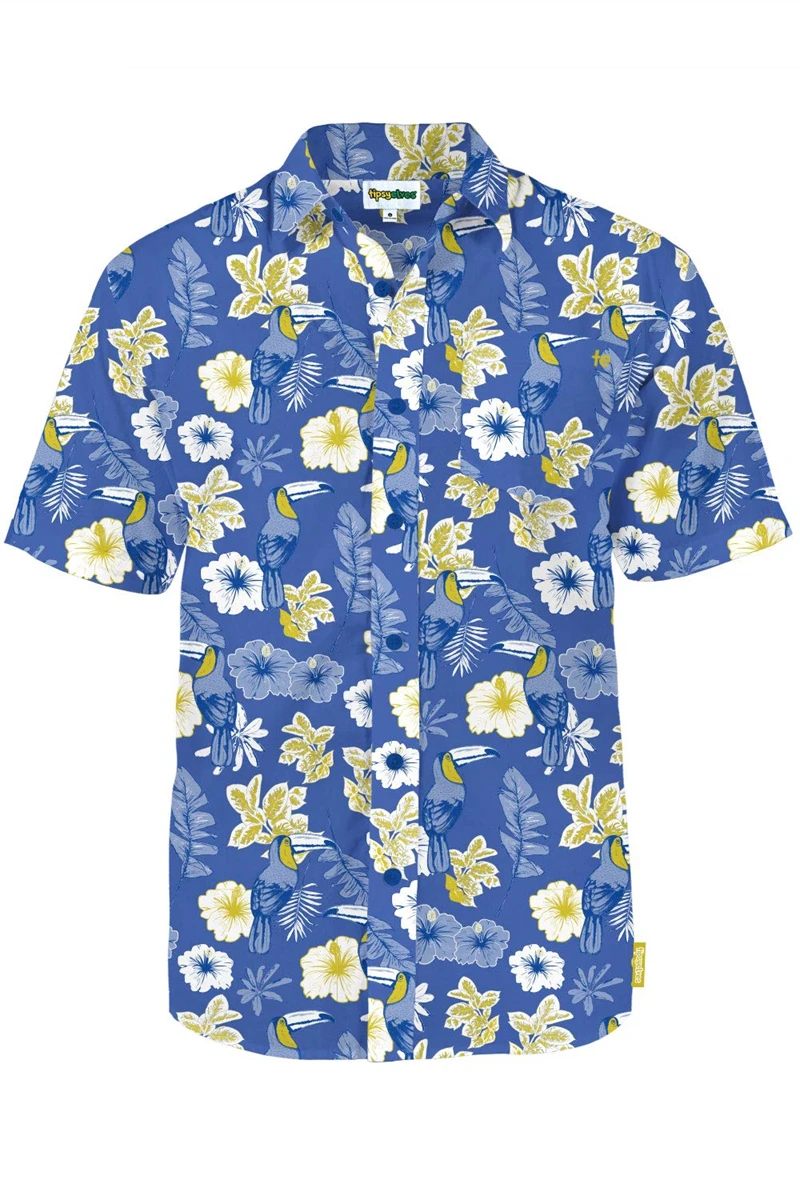 thumbnail image 1 of Camisa hawaiana de gran oferta de verano para hombre, camisas de playa con estampado divertido de hojas de surf en 3D para hombre, blusa genial de gran tamaño, ropa de calle, 1 of 5