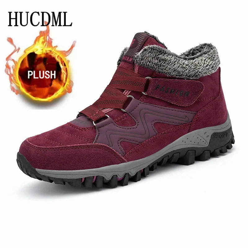 2022 New Winter Men Boots Warm Plush Snow Boots Women Outdoor Work Casual Shoes Unisex Light Non-slip Rubber Ankle Boots